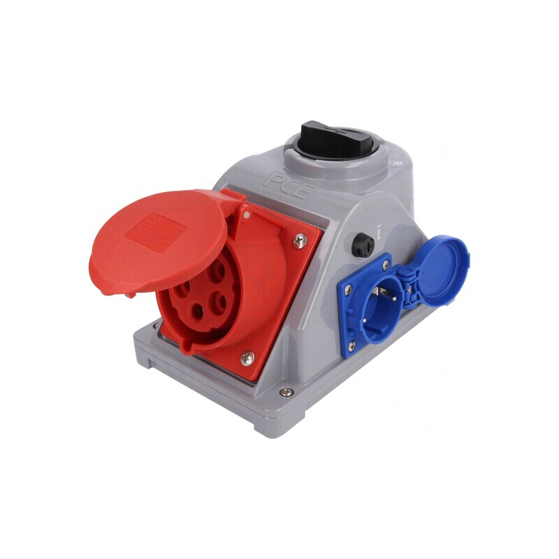 Conector Alimentare AC Trifazat 32A 400VAC IP44 Soclu Mamă | Electronic-mag.ro | Componente Electronice