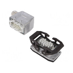 Conector HDC tată mamă 500V 16A 10 pini 10 PE | Electronic-mag.ro | Componente Electronice