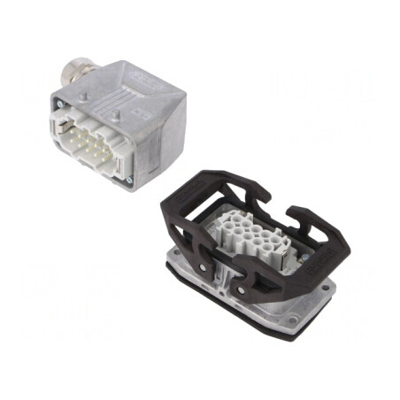 Conector HDC tată mamă 500V 16A 10 pini 10 PE | Electronic-mag.ro | Componente Electronice