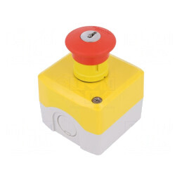 Casetă de comandă Harmony XB5 cu un singur buton ciupercă IP66 | Electronic-mag.ro | Componente Electronice