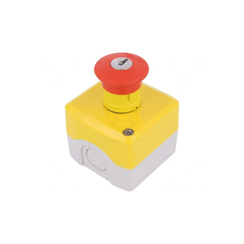 Casetă de comandă Harmony XB5 cu un singur buton ciupercă IP66 | Electronic-mag.ro | Componente Electronice