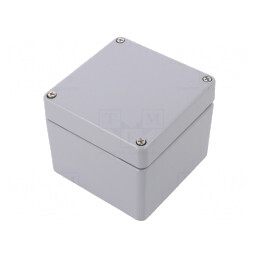 Carcasă Universală Aluminiu Gri 100x100x81mm | Electronic-mag.ro | Componente Electronice