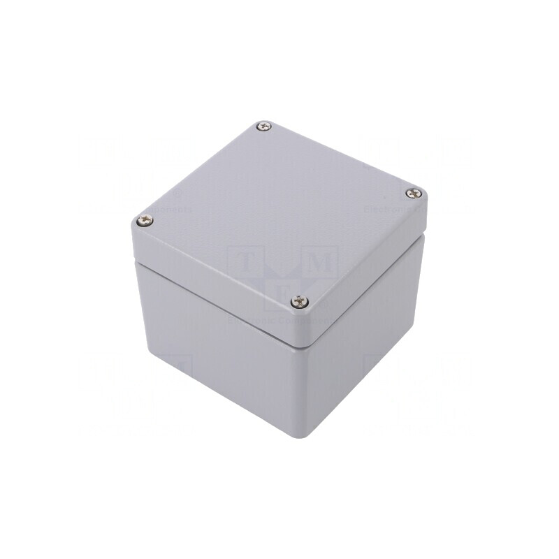 Carcasă Universală Aluminiu Gri 100x100x81mm | Electronic-mag.ro | Componente Electronice
