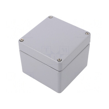 Carcasă Universală Aluminiu Gri 100x100x81mm | Electronic-mag.ro | Componente Electronice