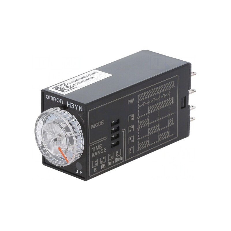 Timer DPDT 0,1s-10min 230VAC 5A H3YN-2-B | Electronic-mag.ro | Componente Electronice