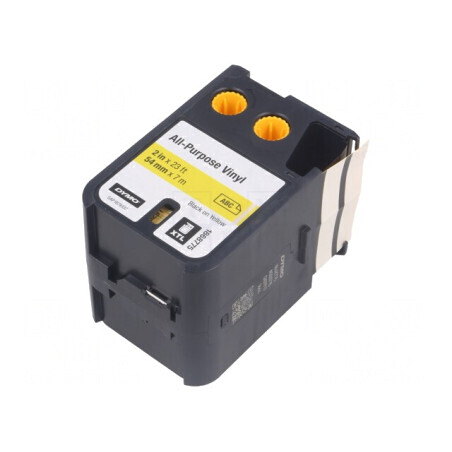 Bandă Galbenă 54mm x 7m cu Caracter Negru | Electronic-mag.ro | Componente Electronice