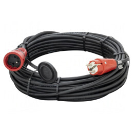 Prelungitor Alimentare Negru 20m 16A | Electronic-mag.ro | Componente Electronice