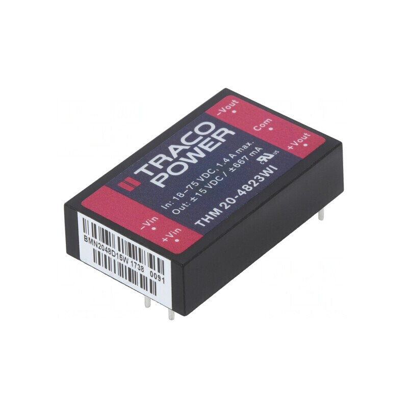 Convertor DC/DC 20W 18-75V 15V -15V | Electronic-mag.ro | Componente Electronice Convertor DC/DC 20W 18-75V 15V -15V | Electronic-mag.ro | Componente Electronice