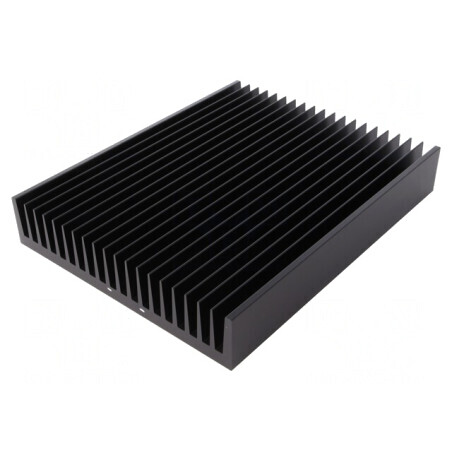 Radiator extrudat cu aripioare negre 250x200x40mm | Electronic-mag.ro | Componente Electronice