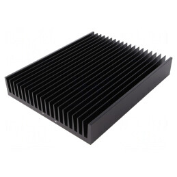 Radiator extrudat cu aripioare negre 250x200x40mm | Electronic-mag.ro | Componente Electronice