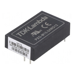 Convertor DC/DC 15W 9-36V la 12V/-12V THT | Electronic-mag.ro | Componente Electronice