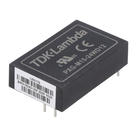 Convertor DC/DC 15W 9-36V la 12V/-12V THT | Electronic-mag.ro | Componente Electronice