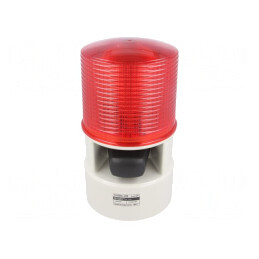 Semnalizator luminos și acustic 24VDC LED roșu 105dB IP54 | Electronic-mag.ro | Componente Electronice