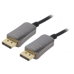 Cablu DisplayPort 1.4 Optic 20m Negru Metalic