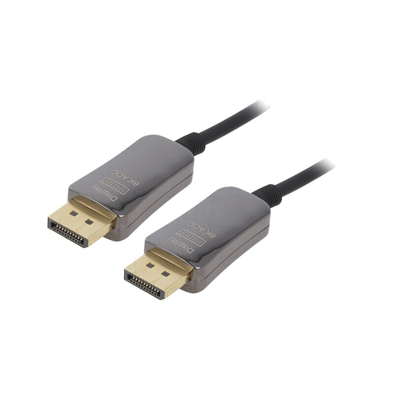 Cablu DisplayPort 1.4 Optic 20m Negru Metalic | Electronic-mag.ro | Componente Electronice