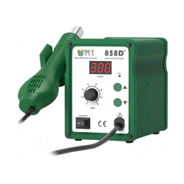 Stație de Lipit cu Aer Cald Digitală 650W 100-480°C ESD BST-858D | Electronic-mag.ro | Componente Electronice