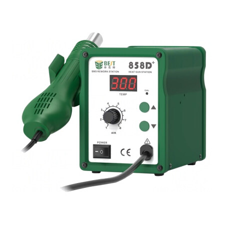 Stație de Lipit cu Aer Cald Digitală 650W 100-480°C ESD BST-858D | Electronic-mag.ro | Componente Electronice