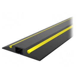Protecție cabluri PVC 68mm x 3m galben-negru
