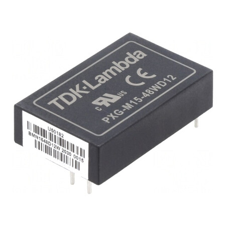 Convertor DC/DC 15W 18-75V la 12V/ -12V | Electronic-mag.ro | Componente Electronice