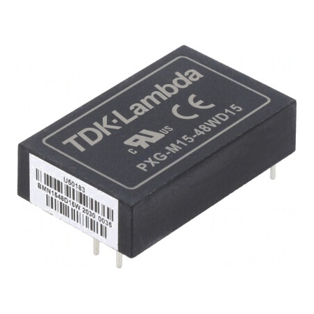Convertor DC/DC 15W 18-75V la 15V/-15V PXG-M15-48WD15 | Electronic-mag.ro | Componente Electronice