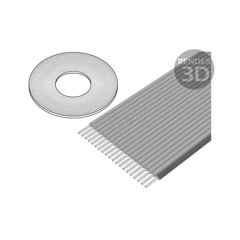 Cablu Bandă Gri Neecranat 0,635mm 20x30AWG 100FT | Electronic-mag.ro | Componente Electronice Cablu Bandă Gri Neecranat 0,635mm 20x30AWG 100FT | Electronic-mag.ro | Componente Electronice