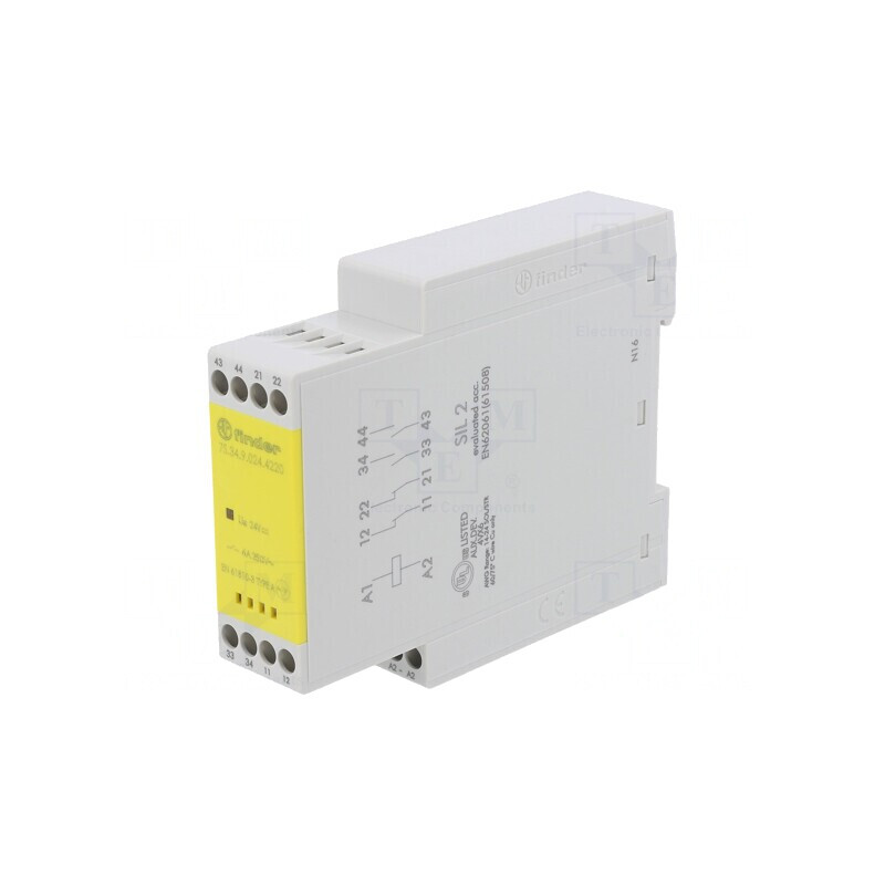 Releu de Siguranță 7S 24VDC 4 Canale pentru Șină DIN IP20 | Electronic-mag.ro | Componente Electronice