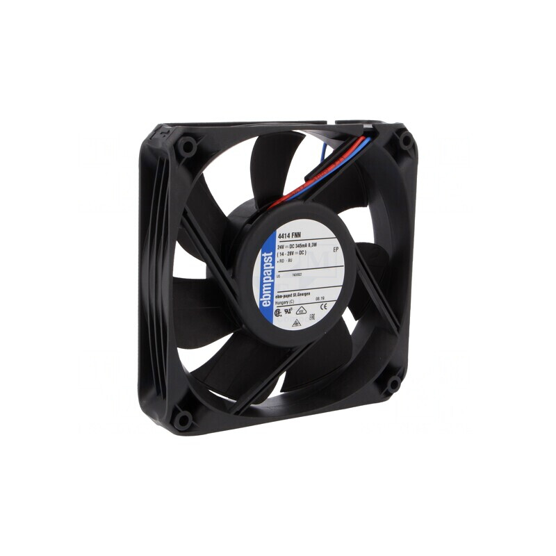Ventilator axial 24V 119x119x25mm 225m3/h 52dBA cu bilă | Electronic-mag.ro | Componente Electronice