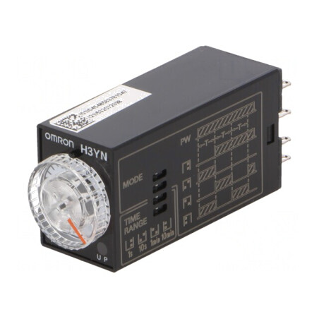 Timer H3YN-4-B 24VDC 0.1s-10min 250VAC 3A 4PDT | Electronic-mag.ro | Componente Electronice