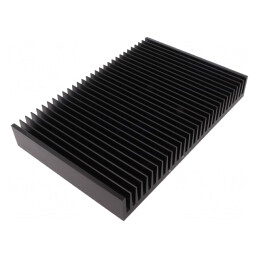 Radiator extrudat cu aripioare negru 200x300x40mm | Electronic-mag.ro | Componente Electronice