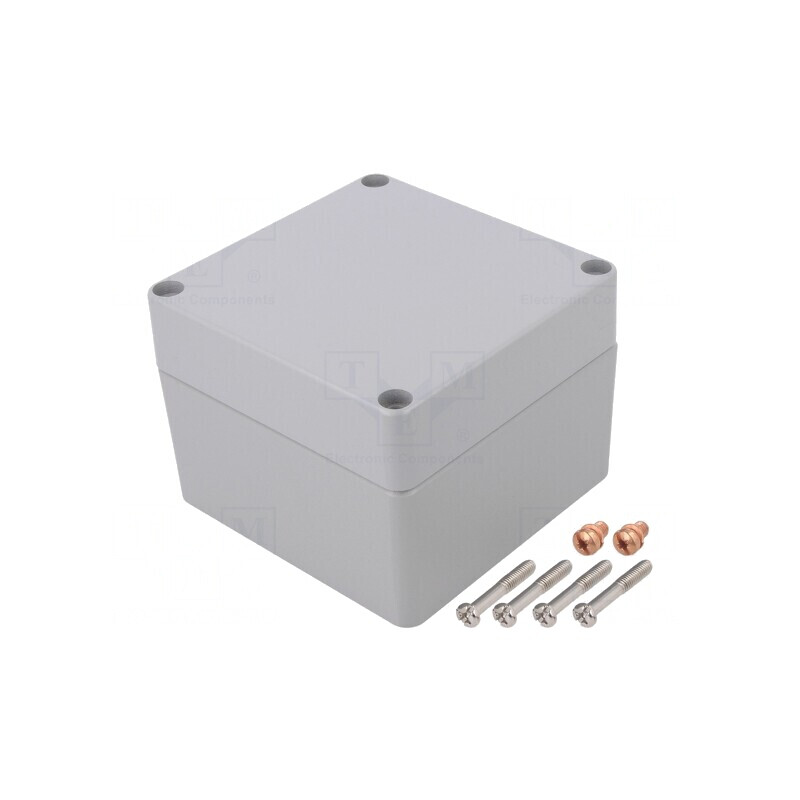 Carcasă Universală Aluminiu Gri IP68 120x122x91mm | Electronic-mag.ro | Componente Electronice