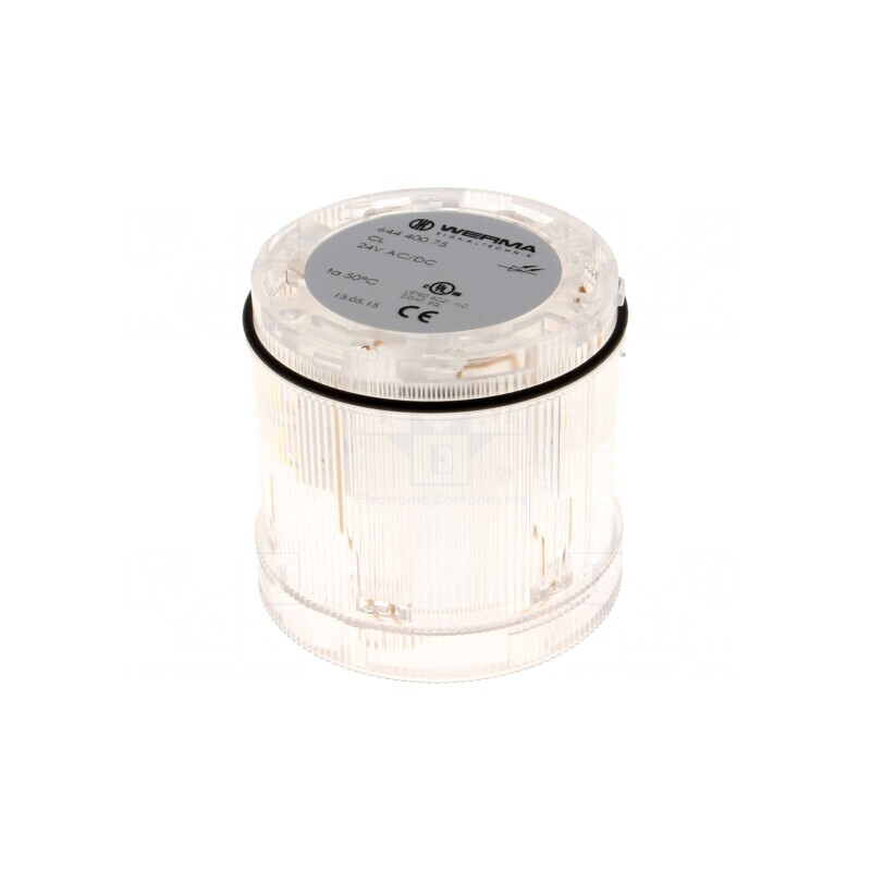 Semnalizator Luminos LED Alb 24VDC 24VAC IP65 70x65mm | Electronic-mag.ro | Componente Electronice