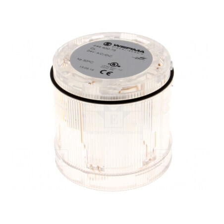 Semnalizator Luminos LED Alb 24VDC 24VAC IP65 70x65mm | Electronic-mag.ro | Componente Electronice