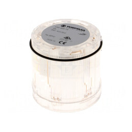 Semnalizator Luminos LED Alb 24VDC 24VAC IP65 70x65mm | Electronic-mag.ro | Componente Electronice