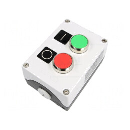 Casetă de comandă 2 butoane metal IP67 | Electronic-mag.ro | Componente Electronice