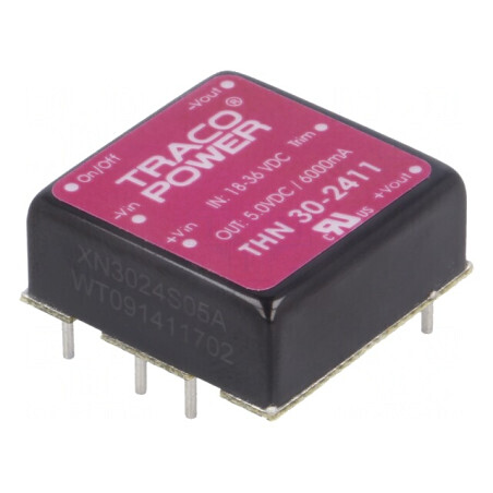 Convertor DC/DC 30W 18-36V la 5V 6000mA THN 30-2411 | Electronic-mag.ro | Componente Electronice