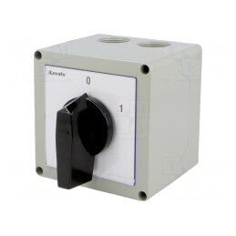 Comutator cu Came 40A 0-1 în Carcasă 3 Poli | Electronic-mag.ro | Componente Electronice