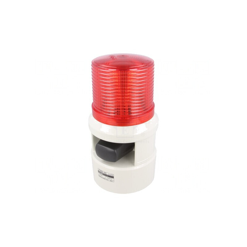 Semnalizator Luminos și Acustic 24VDC LED Roșu IP54 105dB | Electronic-mag.ro | Componente Electronice