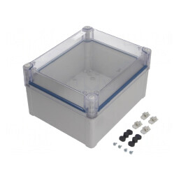 Carcasă universală policarbonat gri 241x291x168 mm | Electronic-mag.ro | Componente Electronice