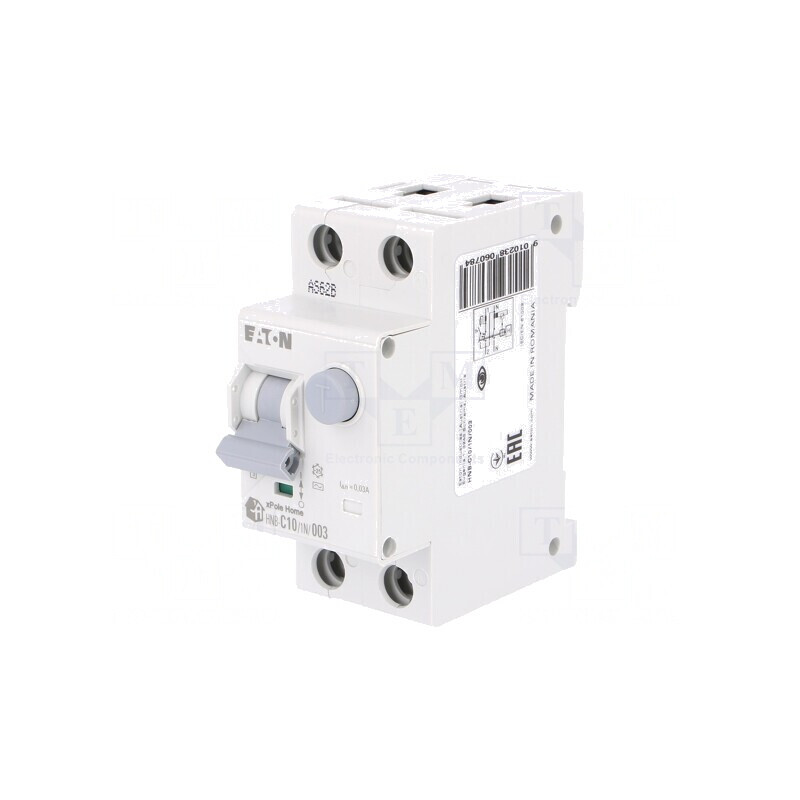 Întrerupător RCBO 10A 30mA 1N 230VAC IP20 | Electronic-mag.ro | Componente Electronice