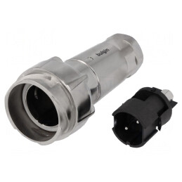 Conector Circular 2 PIN Buccaneer 7000 Nichelat | Electronic-mag.ro | Componente Electronice