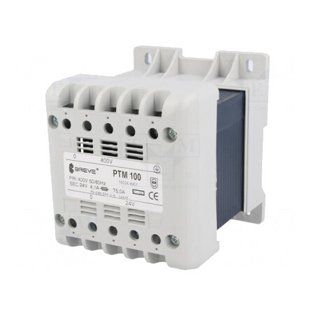 Transformator de alimentare 100VA 400VAC 24V pentru șină DIN | Electronic-mag.ro | Componente Electronice