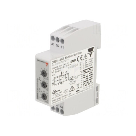 Timer Programabil 0.1s-100h SPDT 12-240VAC IP20 DMB51CW24 | Electronic-mag.ro | Componente Electronice