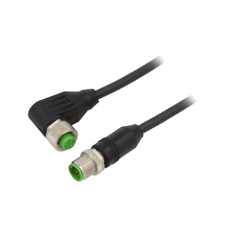 Cablu de Conectare M12 5-PIN 10m 4A Negru | Electronic-mag.ro | Componente Electronice