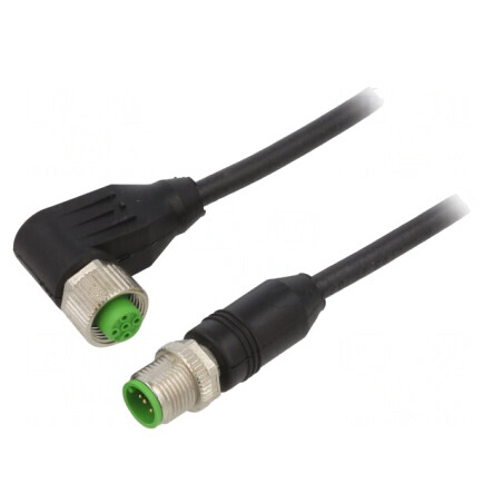 Cablu de Conectare M12 5-PIN 10m 4A Negru | Electronic-mag.ro | Componente Electronice