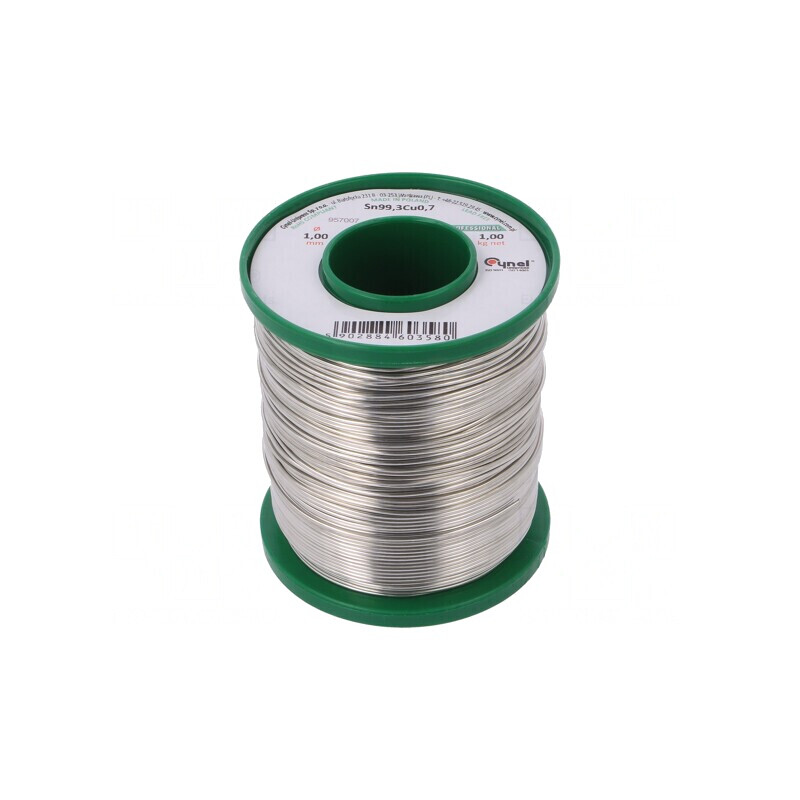 Sârmă de lipit fără plumb Sn99,3Cu0,7 1mm 1kg | Electronic-mag.ro | Componente Electronice