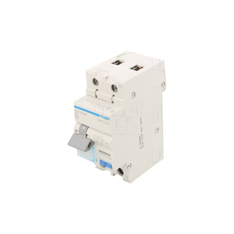 Întrerupător RCBO 6A 30mA 250A ADC906D | Electronic-mag.ro | Componente Electronice