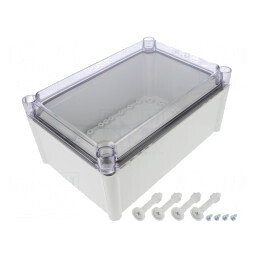 Carcasă universală gri IK08 PC 188x278x130mm | Electronic-mag.ro | Componente Electronice