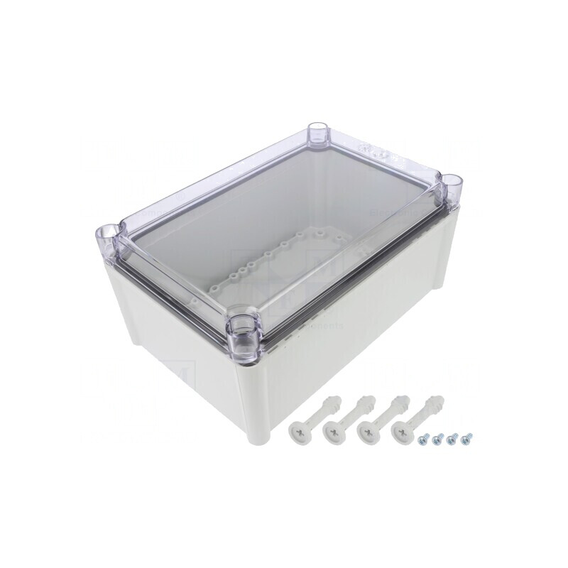 Carcasă universală gri IK08 PC 188x278x130mm | Electronic-mag.ro | Componente Electronice