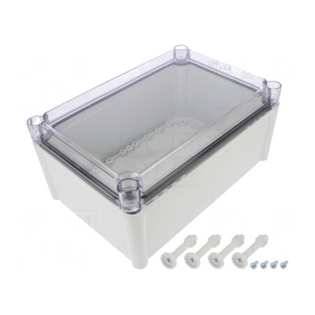 Carcasă universală gri IK08 PC 188x278x130mm | Electronic-mag.ro | Componente Electronice