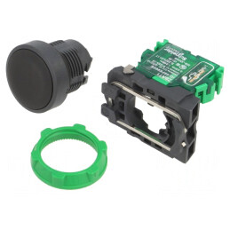Comutator Negru 22mm cu Apăsare 1 Pozitie ZB5RTA2 | Electronic-mag.ro | Componente Electronice